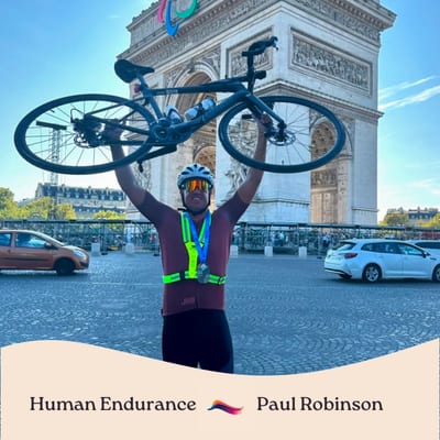 Artwork for the episode One for the Guinness World Record Books, Finishing the hardest Triathlon in the world Arch2Arc