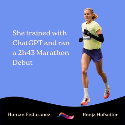 Artwork for the episode She trained with ChatGPT and ran a 2h43 Marathon Debut